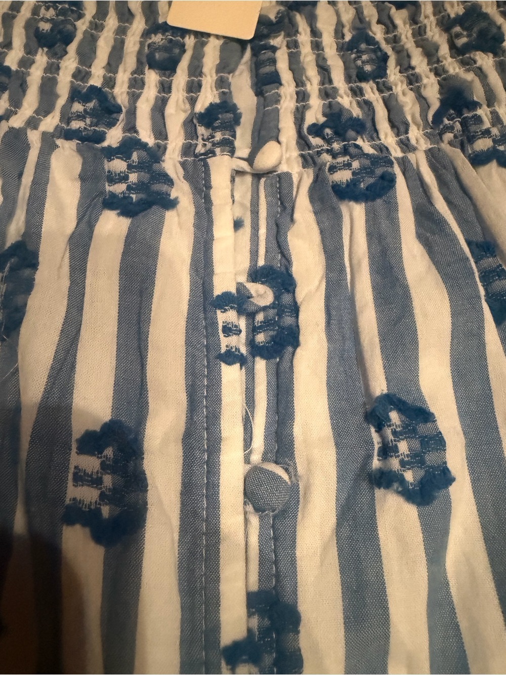 Anthropologie Blue & White Striped Floral Tiered Maxi Dress - Picture 4 of 4